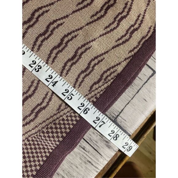 Ichibang Women's Knitted Long Sleeve Abstract Print Tan Sweater Size M - Picture 7 of 7